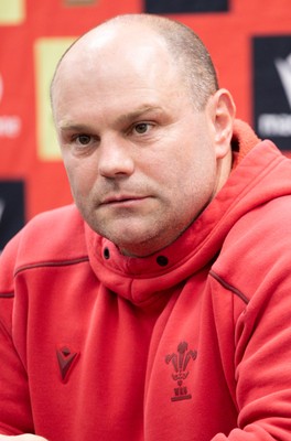 140526 - Wales Women Rugby Press Conference - Wales head coach Sean Lynn during a press conference ahead of their final Women’s 6 Nations match against Italy