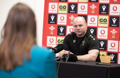 200325  Wales Women Rugby Press Conference - Wales Women’s head coach Sean Lynn during press conference ahead of the opening Women’s 6 Nations match against Scotland