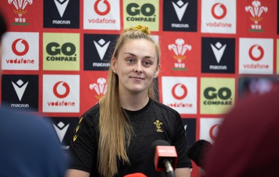 200325  Wales Women Rugby Press Conference - Wales Women’s captain Hannah Jones during press conference ahead of the opening Women’s 6 Nations match against Scotland