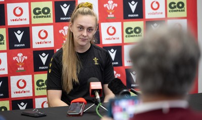 200325  Wales Women Rugby Press Conference - Wales Women’s captain Hannah Jones during press conference ahead of the opening Women’s 6 Nations match against Scotland