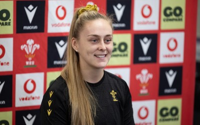 200325  Wales Women Rugby Press Conference - Wales Women’s captain Hannah Jones during press conference ahead of the opening Women’s 6 Nations match against Scotland