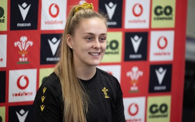 200325  Wales Women Rugby Press Conference - Wales Women’s captain Hannah Jones during press conference ahead of the opening Women’s 6 Nations match against Scotland