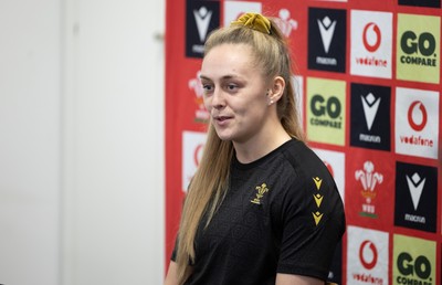 200325  Wales Women Rugby Press Conference - Wales Women’s captain Hannah Jones during press conference ahead of the opening Women’s 6 Nations match against Scotland