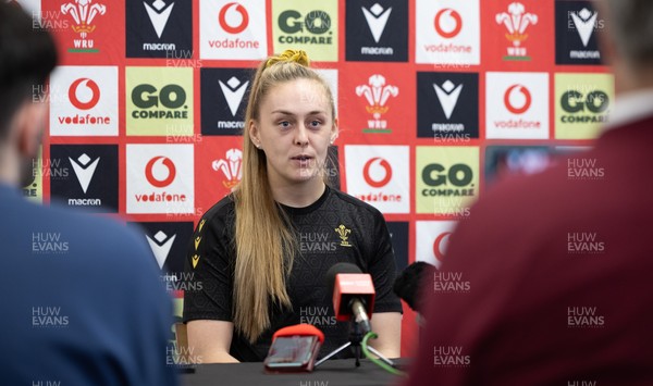 200325  Wales Women Rugby Press Conference - Wales Women’s captain Hannah Jones during press conference ahead of the opening Women’s 6 Nations match against Scotland