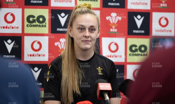 200325  Wales Women Rugby Press Conference - Wales Women’s captain Hannah Jones during press conference ahead of the opening Women’s 6 Nations match against Scotland