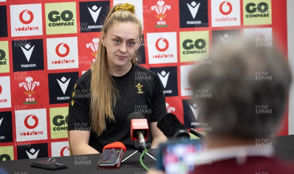 200325  Wales Women Rugby Press Conference - Wales Women’s captain Hannah Jones during press conference ahead of the opening Women’s 6 Nations match against Scotland