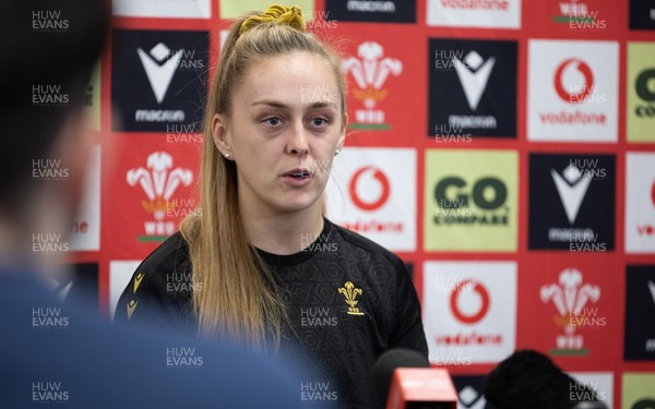 200325  Wales Women Rugby Press Conference - Wales Women’s captain Hannah Jones during press conference ahead of the opening Women’s 6 Nations match against Scotland