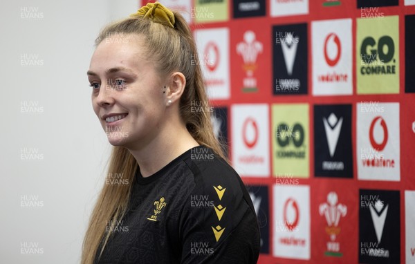 200325  Wales Women Rugby Press Conference - Wales Women’s captain Hannah Jones during press conference ahead of the opening Women’s 6 Nations match against Scotland