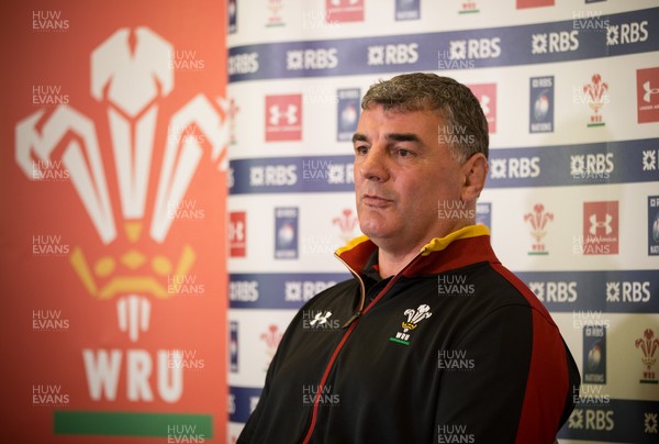 230117 - Wales Women Rugby Press Conference - Wales Women's head coach Rowland Phillips during press conference as he  announces the squad ahead of the Womens Six Nations