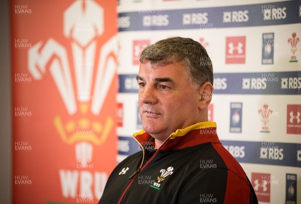 230117 - Wales Women Rugby Press Conference - Wales Women's head coach Rowland Phillips during press conference as he  announces the squad ahead of the Womens Six Nations