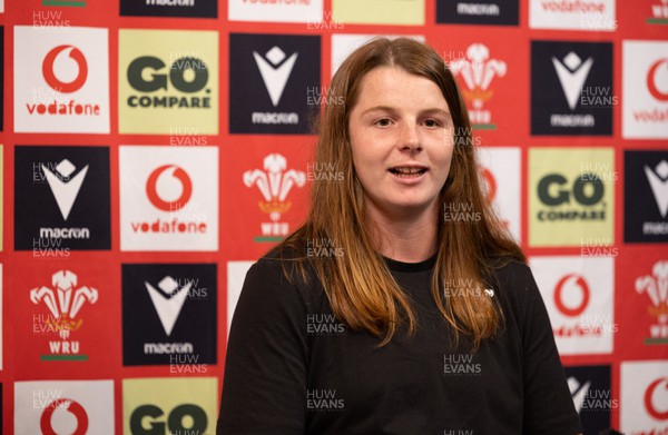 241023 - Wales Women Rugby Press Conference - Kate Williams during a press conference ahead of Wales’ WXV1 match against New Zealand in Dunedin