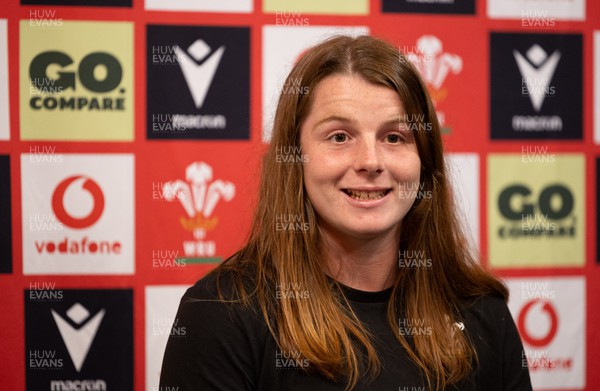 241023 - Wales Women Rugby Press Conference - Kate Williams during a press conference ahead of Wales’ WXV1 match against New Zealand in Dunedin