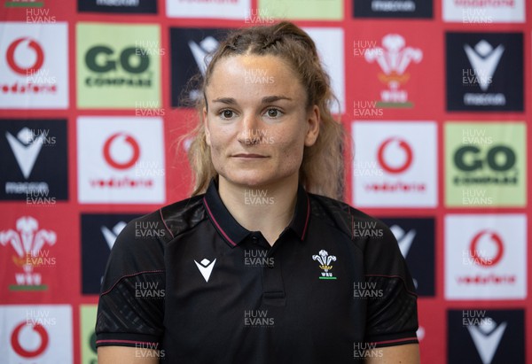 301023 - Wales Women Press Conference - Wales’ Jasmine Joyce during press conference ahead of the WXV1 match against Australia