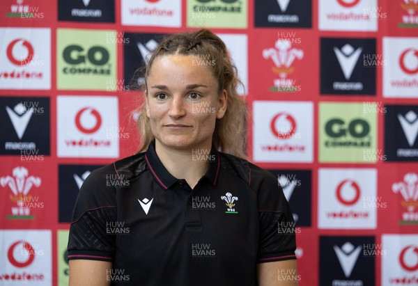 301023 - Wales Women Press Conference - Wales’ Jasmine Joyce during press conference ahead of the WXV1 match against Australia