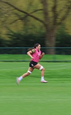 010426 - Wales Women Rugby Training Session - Jorja Aiono during training ahead of the start of the Women’s 6 Nations