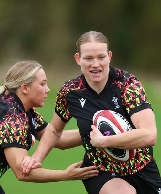 010426 - Wales Women Rugby Training Session - Carys Cox during training ahead of the start of the Women’s 6 Nations