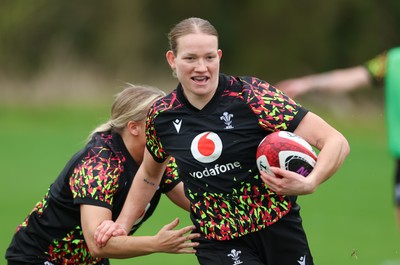 010426 - Wales Women Rugby Training Session - Carys Cox during training ahead of the start of the Women’s 6 Nations