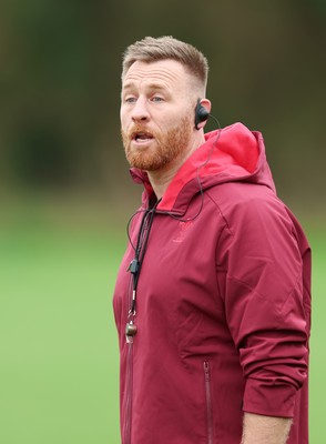 010426 - Wales Women Rugby Training Session - Tyrone Holmes during training ahead of the start of the Women’s 6 Nations