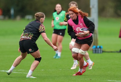 010426 - Wales Women Rugby Training Session - Georgia Evans during training ahead of the start of the Women’s 6 Nations