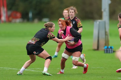 010426 - Wales Women Rugby Training Session - Georgia Evans during training ahead of the start of the Women’s 6 Nations