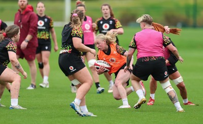 010426 - Wales Women Rugby Training Session - Nikita Prothero during training ahead of the start of the Women’s 6 Nations