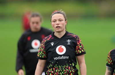 010426 - Wales Women Rugby Training Session - Alisha Joyce during training ahead of the start of the Women’s 6 Nations