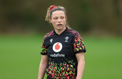 010426 - Wales Women Rugby Training Session - Alisha Joyce during training ahead of the start of the Women’s 6 Nations