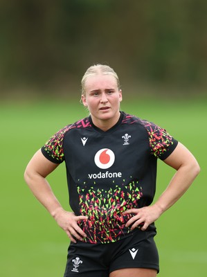 010426 - Wales Women Rugby Training Session - Seren Singleton during training ahead of the start of the Women’s 6 Nations