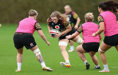 010426 - Wales Women Rugby Training Session - Alaw Pyrs during training ahead of the start of the Women’s 6 Nations