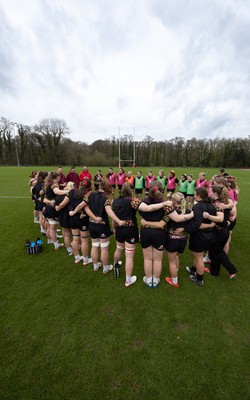 010426 - Wales Women Rugby Training Session - The Wales Women squad during training ahead of the start of the Women’s 6 Nations