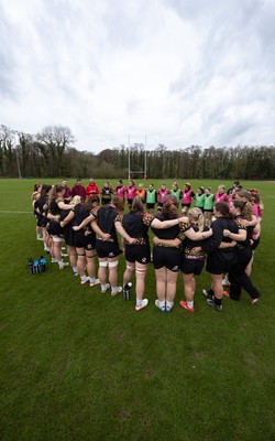 010426 - Wales Women Rugby Training Session - The Wales Women squad during training ahead of the start of the Women’s 6 Nations