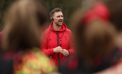 010426 - Wales Women Rugby Training Session - Ashley Beck during training ahead of the start of the Women’s 6 Nations