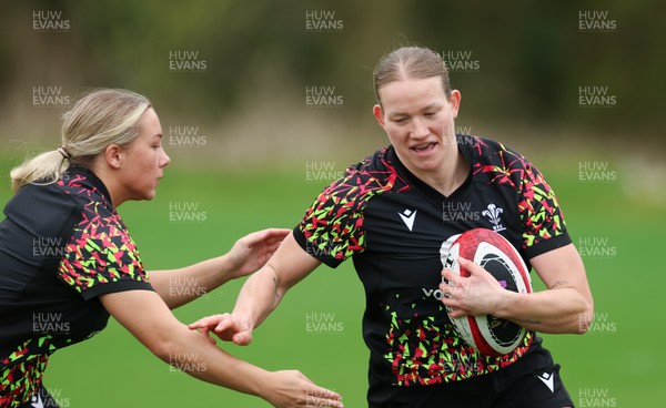 010426 - Wales Women Rugby Training Session - Carys Cox during training ahead of the start of the Women’s 6 Nations