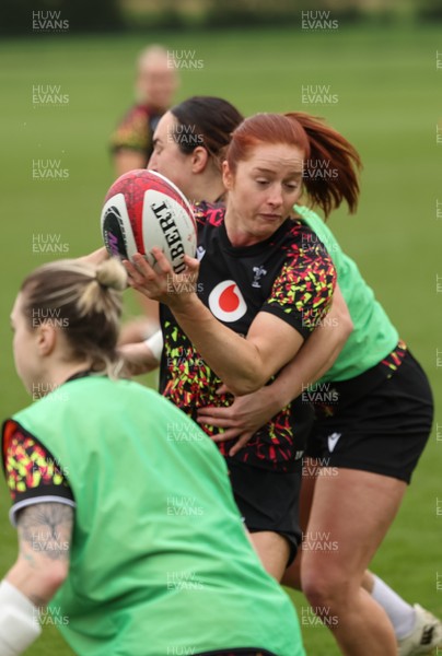010426 - Wales Women Rugby Training Session - Lisa Neumann during training ahead of the start of the Women’s 6 Nations