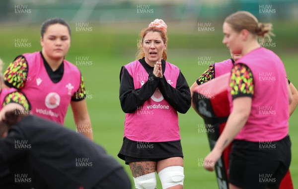 010426 - Wales Women Rugby Training Session - Georgia Evans during training ahead of the start of the Women’s 6 Nations