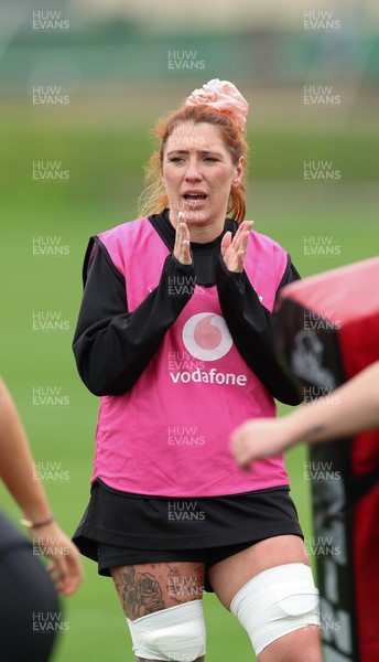 010426 - Wales Women Rugby Training Session - Georgia Evans during training ahead of the start of the Women’s 6 Nations