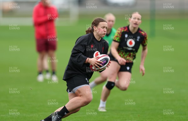 010426 - Wales Women Rugby Training Session - Lleucu George during training ahead of the start of the Women’s 6 Nations
