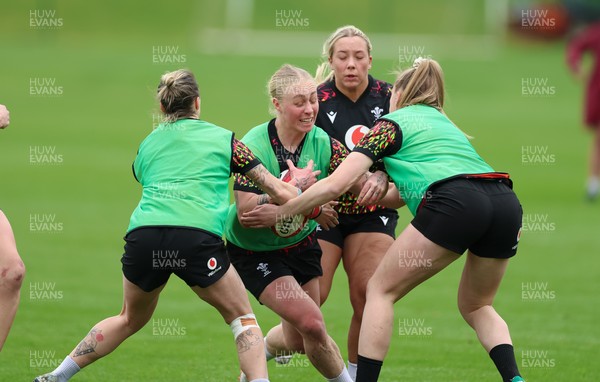 010426 - Wales Women Rugby Training Session - Nikita Prothero during training ahead of the start of the Women’s 6 Nations