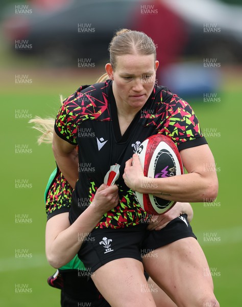 010426 - Wales Women Rugby Training Session - Carys Cox during training ahead of the start of the Women’s 6 Nations