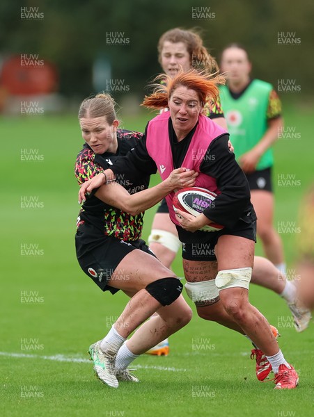 010426 - Wales Women Rugby Training Session - Georgia Evans during training ahead of the start of the Women’s 6 Nations