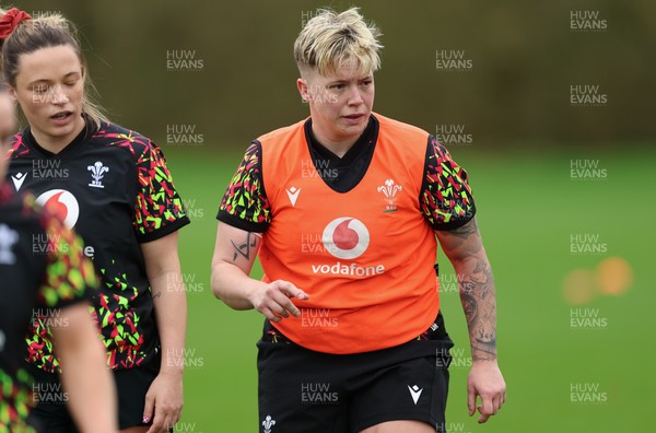 010426 - Wales Women Rugby Training Session - Donna Rose during training ahead of the start of the Women’s 6 Nations