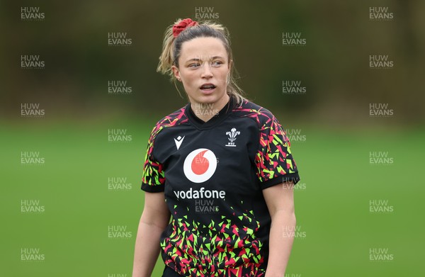 010426 - Wales Women Rugby Training Session - Alisha Joyce during training ahead of the start of the Women’s 6 Nations