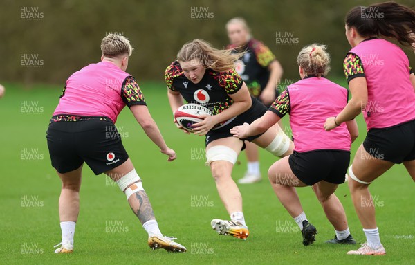 010426 - Wales Women Rugby Training Session - Alaw Pyrs during training ahead of the start of the Women’s 6 Nations