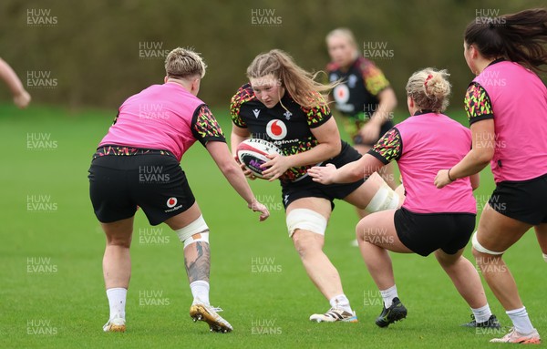 010426 - Wales Women Rugby Training Session - Alaw Pyrs during training ahead of the start of the Women’s 6 Nations