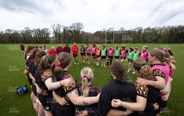 010426 - Wales Women Rugby Training Session - The Wales Women squad during training ahead of the start of the Women’s 6 Nations