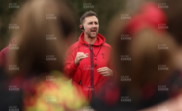 010426 - Wales Women Rugby Training Session - Ashley Beck during training ahead of the start of the Women’s 6 Nations