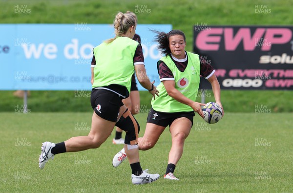 011123 - Wales Women Rugby Training Session - Megan Davies during a training session ahead of their final WXV1 match against Australia