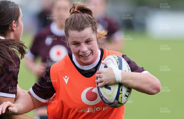 011123 - Wales Women Rugby Training Session - Kate Williams during a training session ahead of their final WXV1 match against Australia