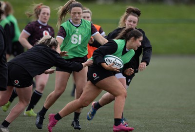 020424 - Wales Women’s Rugby Training Session - Gwennan Hopkins during a training session ahead of Wales’ next Women’s 6 Nations match against Ireland