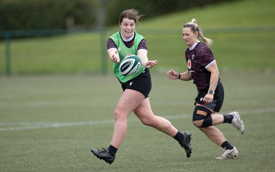 020424 - Wales Women’s Rugby Training Session - Kate Williams during a training session ahead of Wales’ next Women’s 6 Nations match against Ireland